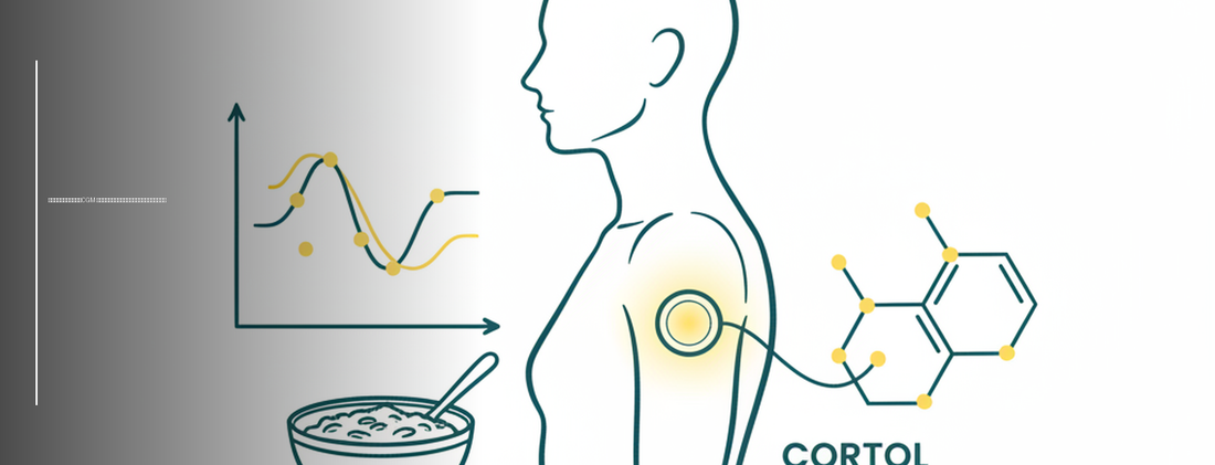 Professional functional medicine illustration showing CGM sensor, glucose graphs, and metabolic health elements.